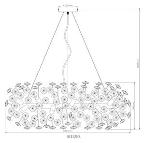 Globo 64135H3 - LED Křišťálový lustr na lanku KATRINA 20xG9/3,5W/230V
