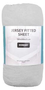 Aaryans Economy Jersey prostěradlo světle šedé Rozměry: 90x200 cm