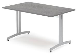 AJ Produkty Stůl, 1200x800 mm, tmavě šedé linoleum, šedá