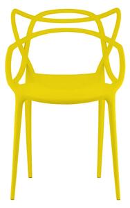Žlutá plastová židle KATO