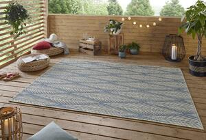 NORTHRUGS - Hanse Home koberce Kusový koberec Jaffa 103893 Taupe/Azurblue – na ven i na doma - 200x290 cm