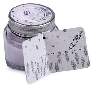 Malá vonná svíčka ve skle s jmenovkou - 4 (Lavender) fialová lila