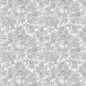 Šedo-bílá vliesová květinová tapeta na zeď, 119859, Laura Ashley 3