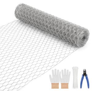 Drátěná síť, pozinkovaná ocel, 40 cm x 15 m, plot pro králíky, vhodná do zahrady a pro zvířata