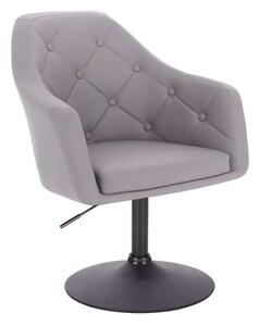 LuxuryForm DESIGN Křeslo ANDORA na černém talíři - šedé