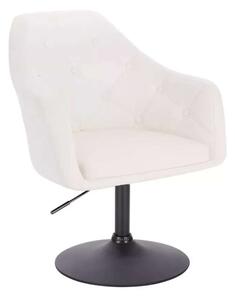 LuxuryForm DESIGN Křeslo ANDORA na černém talíři - bílé