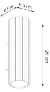 Sollux SL.1651 - Nástěnné svítidlo KARBON 2xGU10/10W/230V zlatá