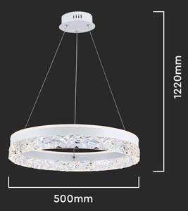 LED Solution Bílé závěsné LED svítidlo kulaté designové 50cm 25W 23099