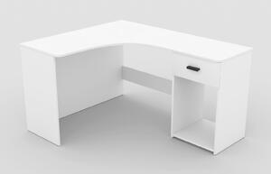 Rohový psací stůl COSTAS - bílý