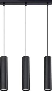 Sollux SL.1575 - Lustr na lanku KARBON 3xGU10/10W/230V černá
