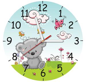 Gario Dětské hodiny Medvídek na louce Velikost: 30 x 30 cm