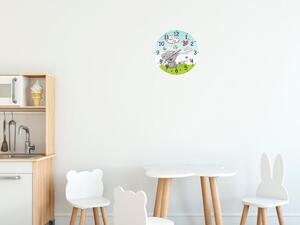 Dětské hodiny Medvídek na louce Rozměry: 30 x 30 cm