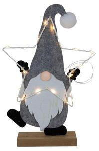 Hit Plstěná figurka 35cm Santa LED světýlka
