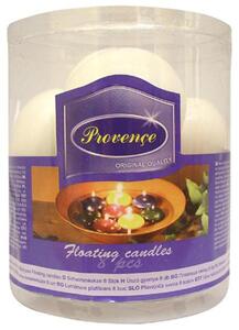 Provence Neparfemovaná plovoucí svíčka 8ks bílá