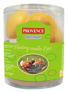 Provence Neparfemovaná plovoucí svíčka 8ks žlutá