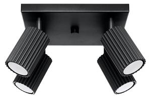 Sollux SL.1583 - Bodové svítidlo KARBON 4xGU10/10W/230V černá