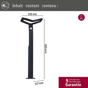 Paulmann LED senzorové světlo Alara, antracit, 67 cm IP44