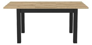 Rozkládací jídelní stůl OKAL - 130-175 cm, dub grand přírodní / černý