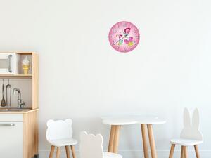 Dětské hodiny Růžoví motýlci Rozměry: 30 x 30 cm