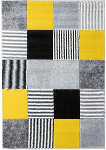 Ayyildiz Hali kusový koberec Alora A1039 80x150cm žlutá