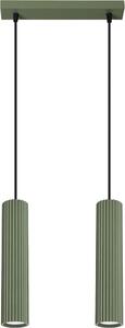 Sollux SL.1612 - Lustr na lanku KARBON 2xGU10/10W/230V zelená