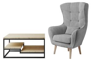 Set do obývacího pokoje stůl Marlo + křeslo Arti Materiál / Dekor: Sonoma