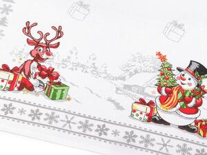 Bavlněné vánoční utěrky 45x50 cm 2 kusy - 1 bílá - svíčka