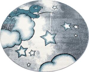 Ayyildiz koberce Dětský kusový koberec Kids 580 blue kruh - 120x120 (průměr) kruh cm