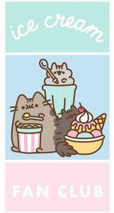 Bavlněná osuška kočička Pusheen - motiv Ice Cream Fan Club - 100% bavlna - 70 x 140 cm
