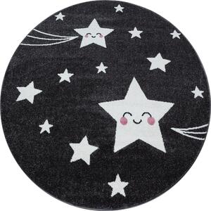 Ayyildiz koberce Dětský kusový koberec Kids 610 grey kruh - 120x120 (průměr) kruh cm