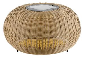 BIG WHITE SLV ADEGAN venkovní stojací lampa, plochá, solární, 2200 K, IP65, hnědá 1008389