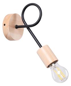 Sollux SL.1476 - Nástěnná lampa EMBER 1xE27/15W/230V černá/béžová/buk