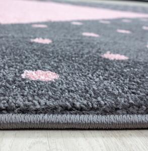 Dětský kusový koberec Bambi 830 pink kruh-120x120 (průměr) kruh