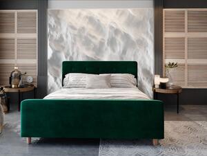 Manželská postel s úložným prostorem NESSIE - 180x200, zelená