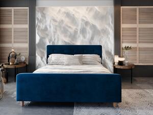 Jednolůžková postel s úložným prostorem NESSIE - 90x200, modrá