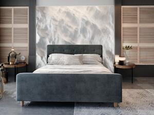 Jednolůžková postel s úložným prostorem NESSIE - 90x200, tmavě šedá