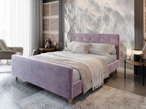 Manželská čalouněná postel NESSIE - 140x200, růžová