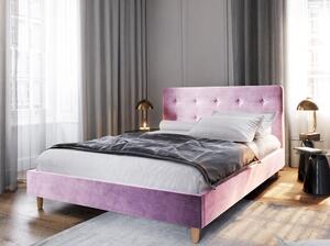 Čalouněná manželská postel NOOR - 160x200, růžová