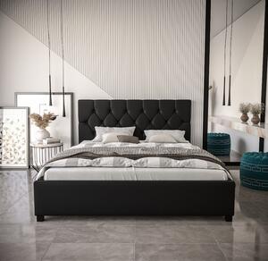 Manželská čalouněná postel NARINE - 140x200, černá