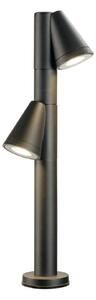 BIG WHITE SLV T-TUBE 70 POLE venkovní stojací lampa, GU10, dvojitá, IP65, max. 10 W, černá 1008017