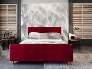 Manželská postel s úložným prostorem NESSIE - 160x200, červená