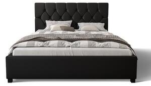 Manželská čalouněná postel NARINE - 140x200, černá