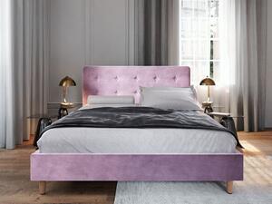 Manželská postel s úložným prostorem NOOR - 140x200, růžová