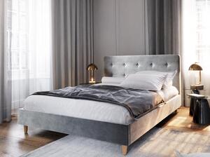 Jednolůžková postel s úložným prostorem NOOR - 120x200, světle šedá