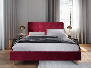 Čalouněná manželská postel NOOR - 140x200, červená