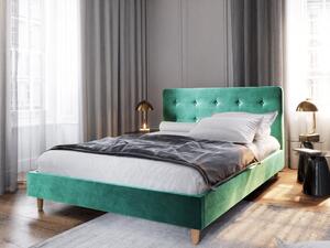 Čalouněná manželská postel NOOR - 180x200, tyrkysová