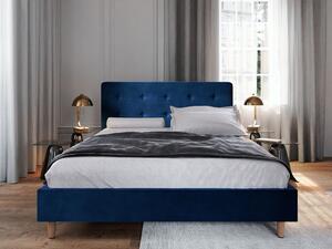 Čalouněná jednolůžková postel NOOR - 120x200, modrá