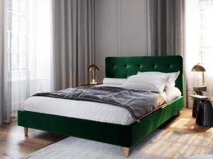 Čalouněná manželská postel NOOR - 180x200, zelená