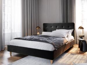 Manželská postel s úložným prostorem NOOR - 140x200, černá
