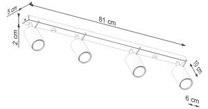Sollux SL.1504 - Bodové svítidlo RING 4xGU10/10W/230V zelená